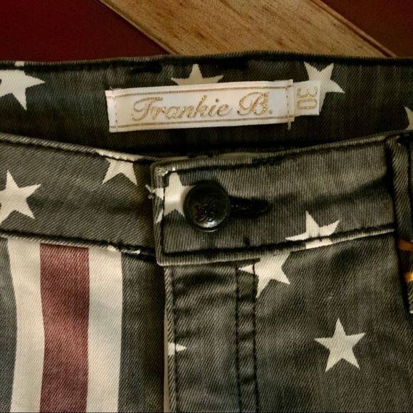 NWT $148 Frankie B. Stars & Stripes Raw Hem Shorts - Picture 5 of 13
